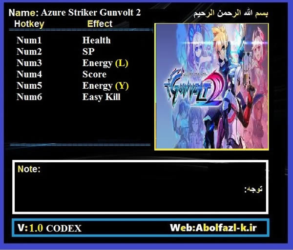 �������Gunvolt2�޸���_�������Gunvolt2�����޸��� v1.0 Abolfazl��-���ĵ���