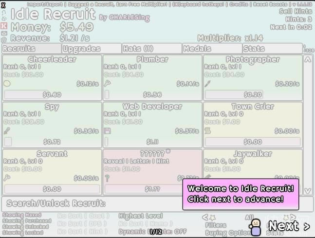 �޾��й�(Idle-Recruit)��Ϸ��վ