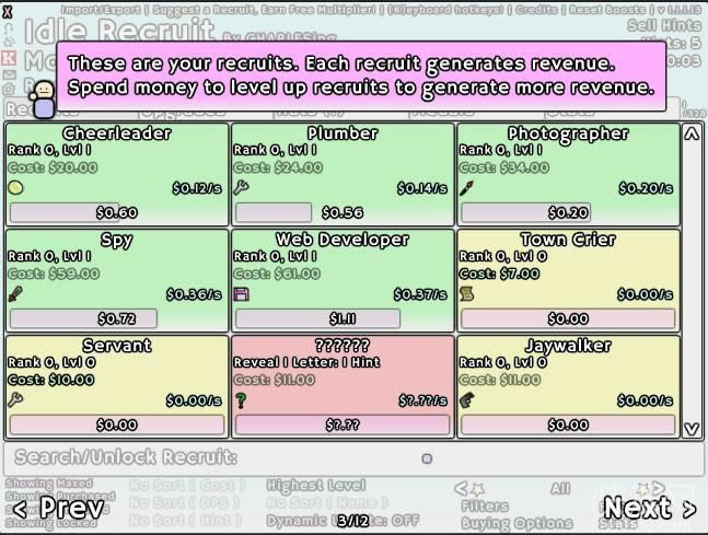 �޾��й�(Idle-Recruit)��Ϸ