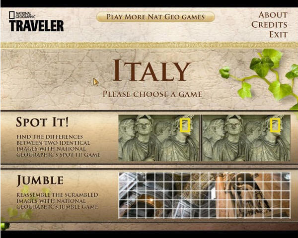 国家地理旅行者之意大利游戏本站